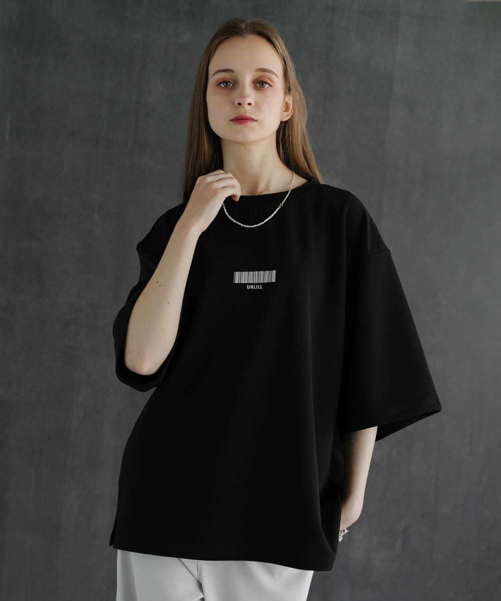 ジョーゼットバーコードプリントビッグTee | UNLILL（アンリル）公式